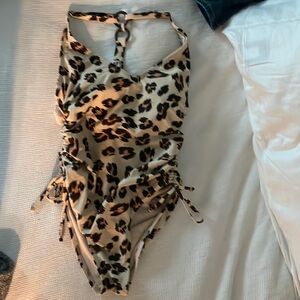 Animal print one piece